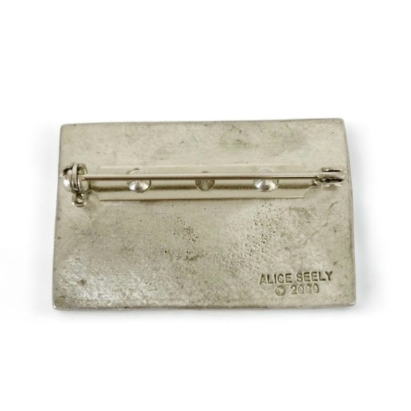 2/$40 Vintage ALICE SEELY Pewter Brooch – Dancing Humans Petroglyph Design - Picture 9 of 11